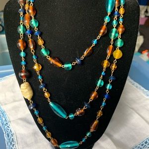 26” glass bead necklace